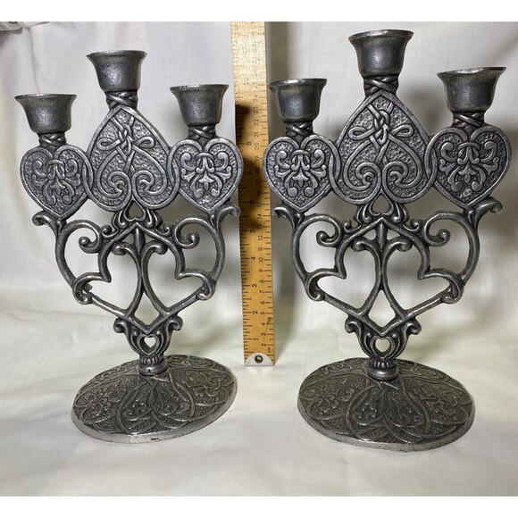 Candle CANDELABRA, Pewter 1996 Forevermore Kimberly Carson, 2 both for 1 price - Picture 3 of 11